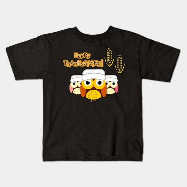 Happy Thanksgiving! Kids T-Shirt by cocodes